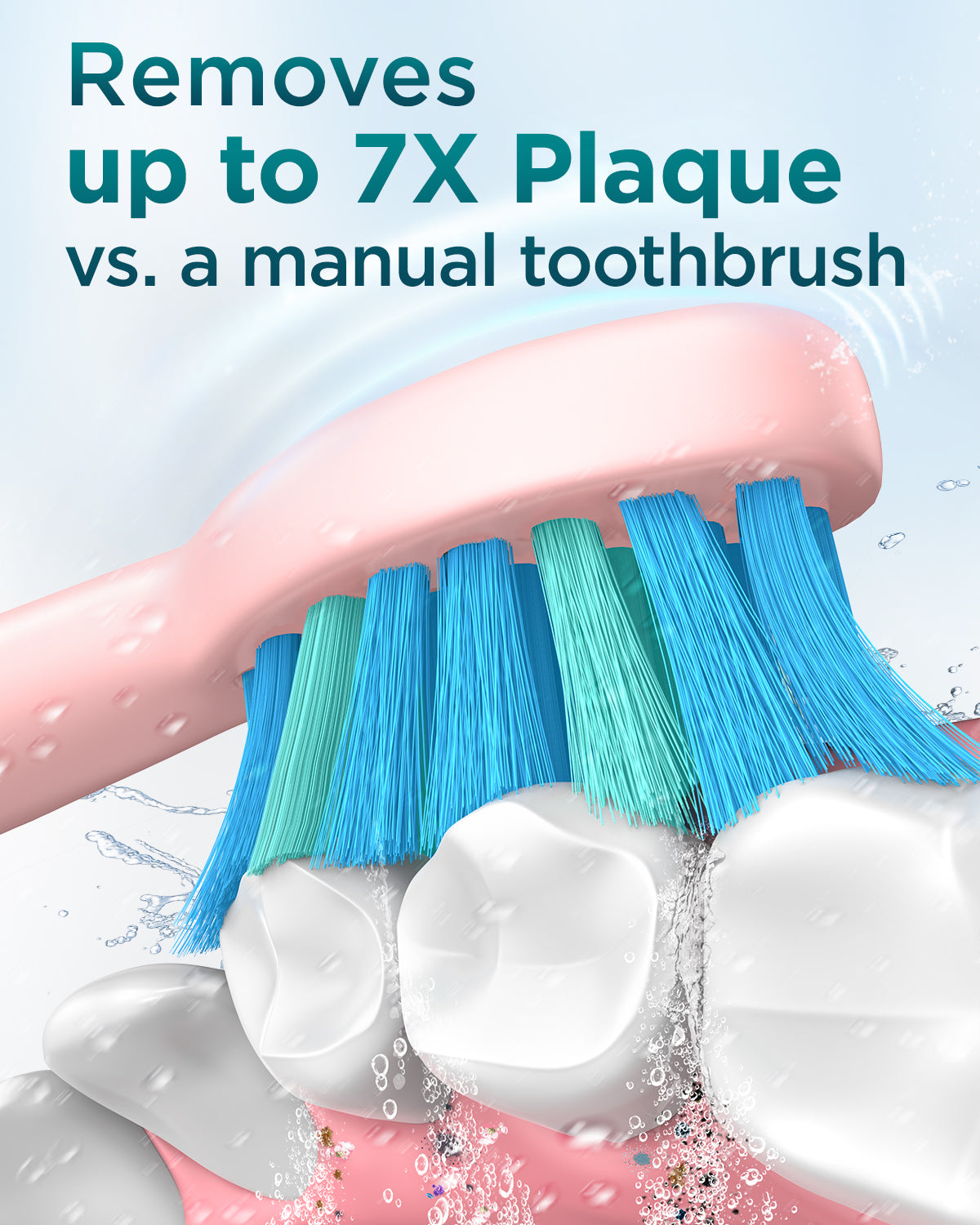 C8 Series Electric Toothbrush - Pink, 8 Brush Heads with Travel Case & Wall Mount, 5 Modes, IPX7 Waterproof