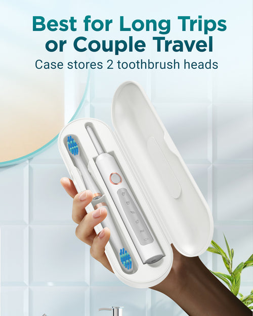 C8 Series Electric Toothbrush with 8 Heads & Travel Case, 5 Modes, Wall Mount, IPX7 Waterproof