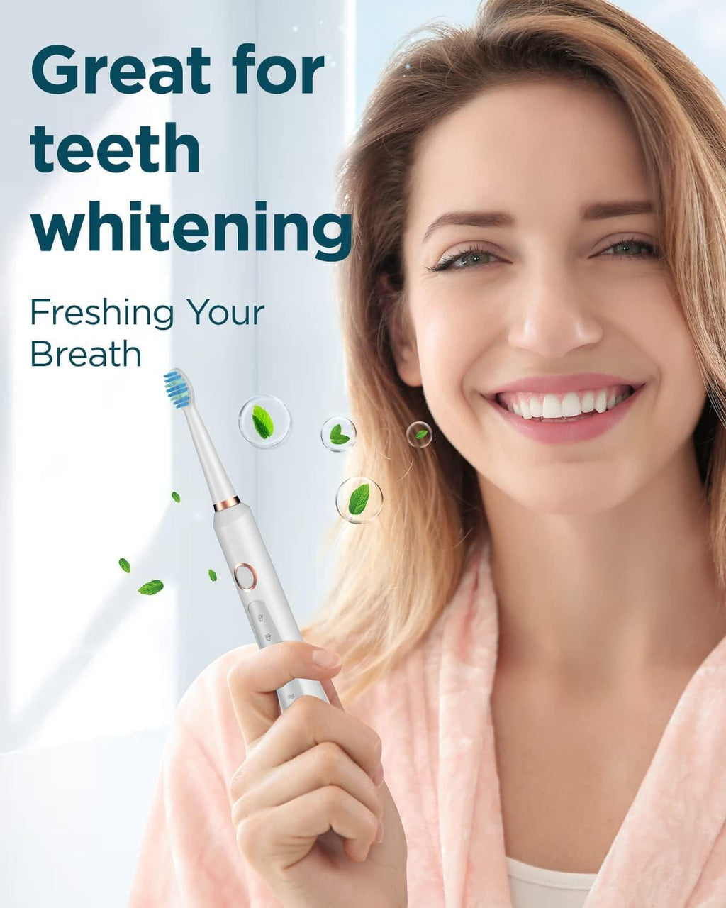 C8 Series Electric Toothbrush with 8 Heads & Travel Case, 5 Modes, Wall Mount, IPX7 Waterproof